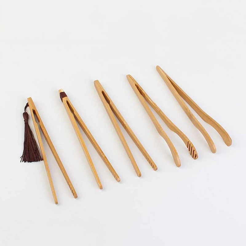 Высокое качество CreativeBamboo деревянная еда тост щипцы тостер бекон сахар лед чай