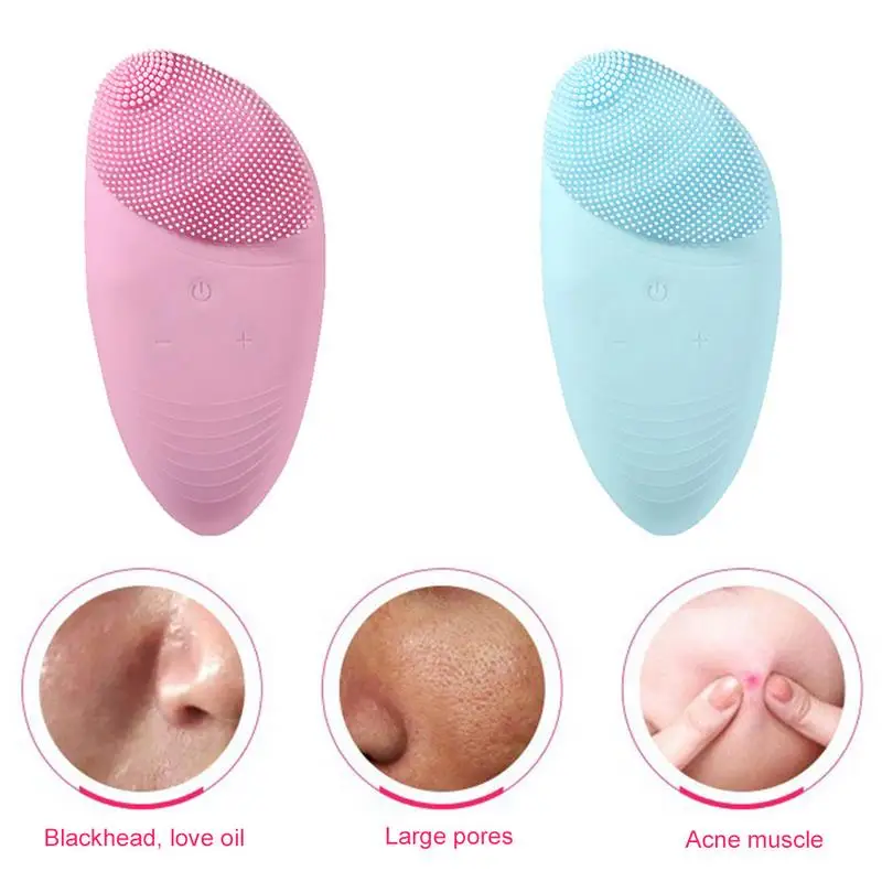 Силиконовый Очищающий Инструмент водостойкий для лица нагревающий очиститель