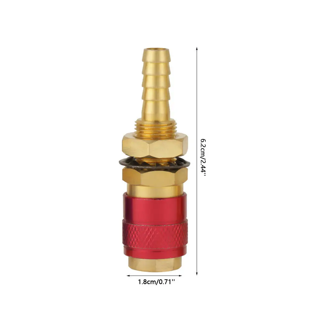 

2 Water Cooled & Gas Adapter Quick Connector Fitting For TIG Welding Torch 8mm