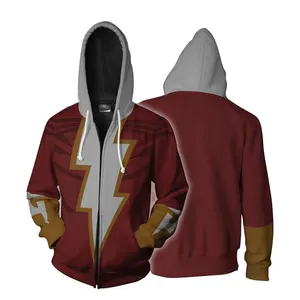 Cloudstyle, Супергерой, Billy Batson, толстовки для мужчин, косплей, толстовки на молнии, Supehero, 3D карман, с капюшоном, мужская куртка с героями мультфильмов, пальто на молнии