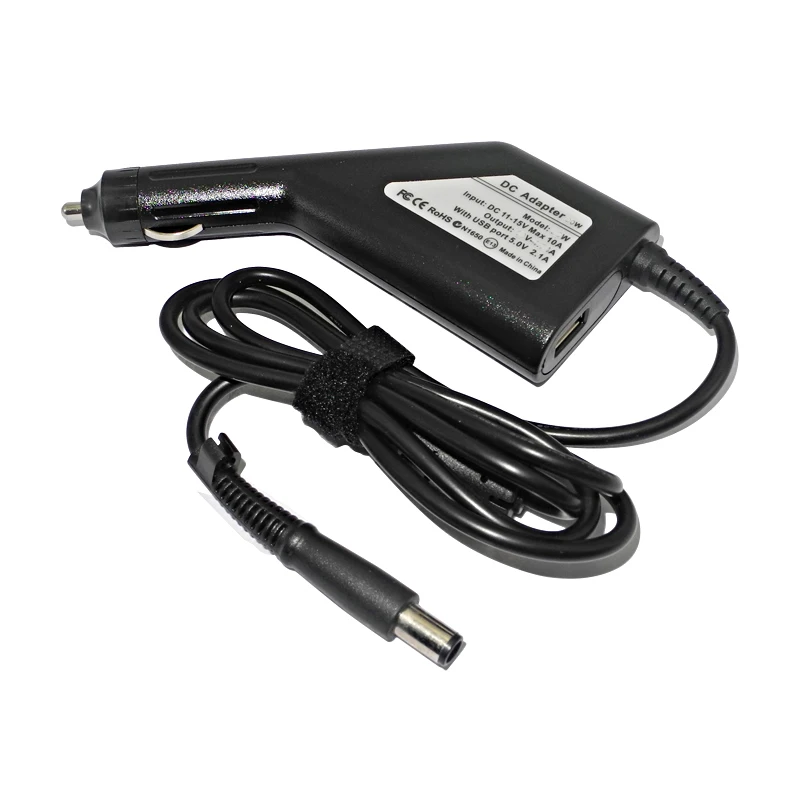 

Laptop Car Charger 18.5V 3.5A 65W USB Port for HP EliteBook 2560p 2530p 2730p 6930p 8730w 8530p 8530w Dc Adapter