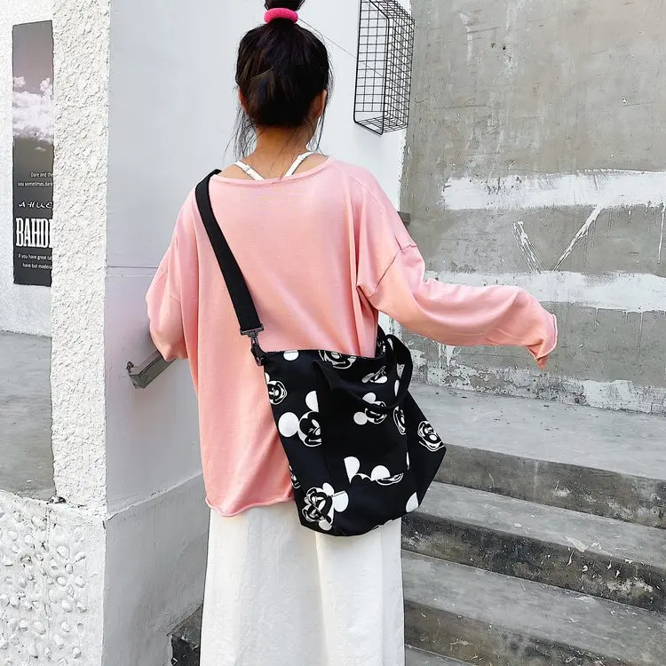 Холщовая Сумка с мультипликационным изображением Диснея Микки Мауса женская