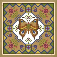 joy sunday beautiful butterfly counted cross stitch kits1114ct dmc diy embroidery kits needlework for home decor handmade gift