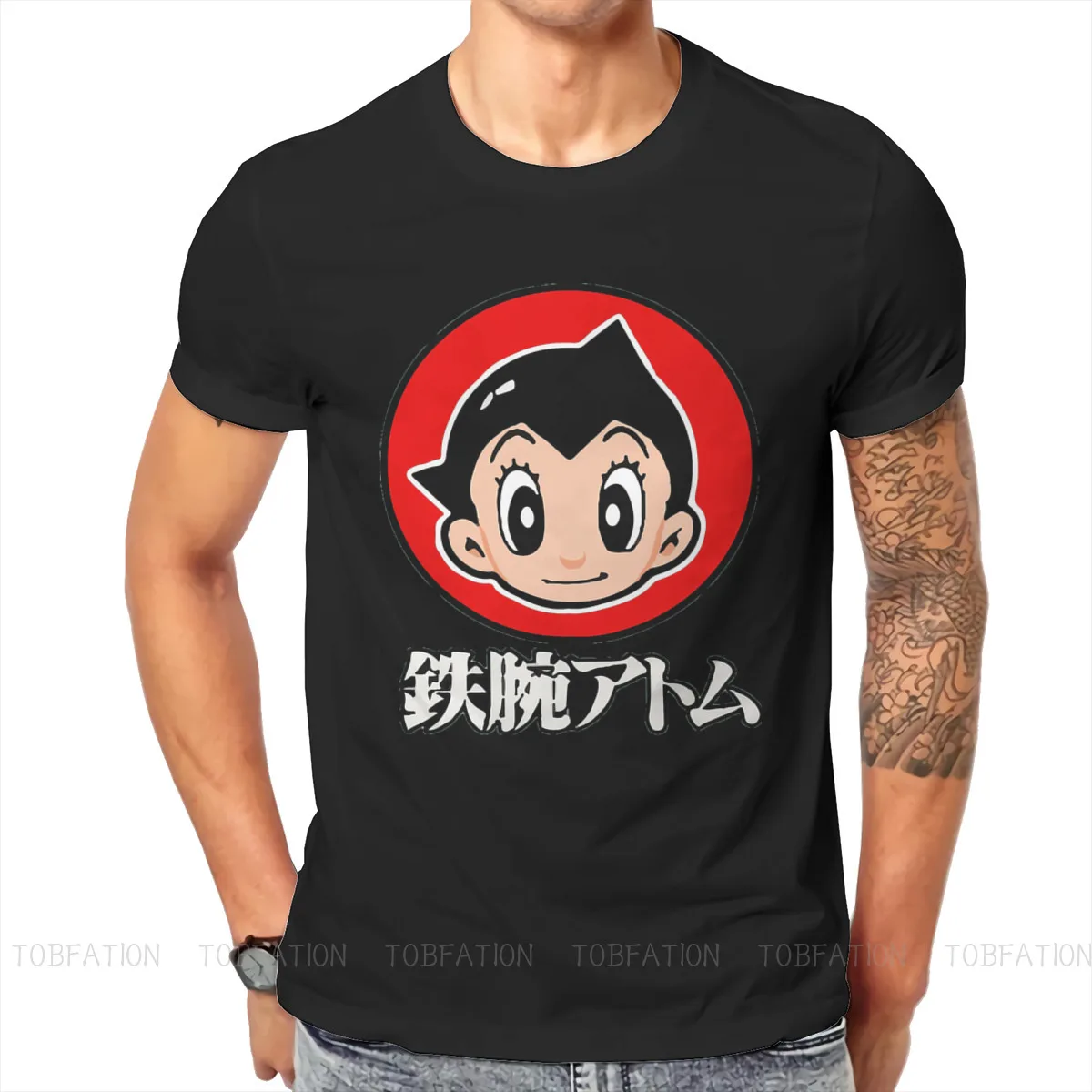 

Leisure Round Collar TShirt Mighty Atom Astro Boy Tetsuwan Atomu Cartoons Anime Fabric Basic T Shirt Men Clothes Individuality