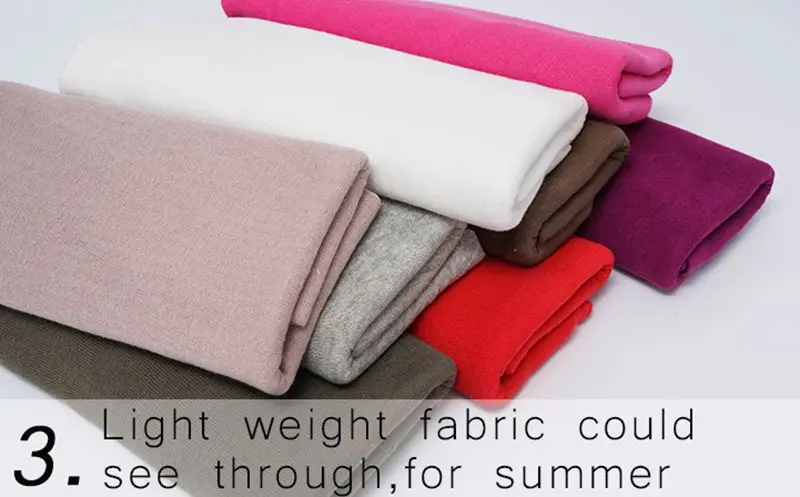 KA0032 Thin jersey cotton fabric see through for sewing cardigan for Autumn 50x150cm/piece