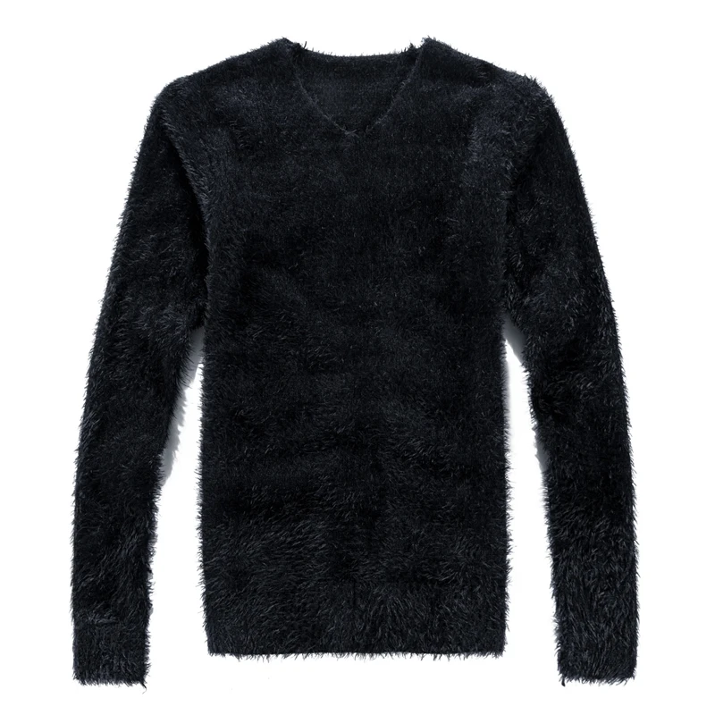 Зимние мужские свитера с v образным вырезом и длинным рукавом Модный