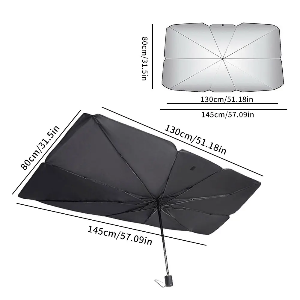 

80x145x35cm Car Window Sunshade Foldable Windshield Cover Shield Curtain Auto Sun Shade Block Anti-UV Car Window Shade