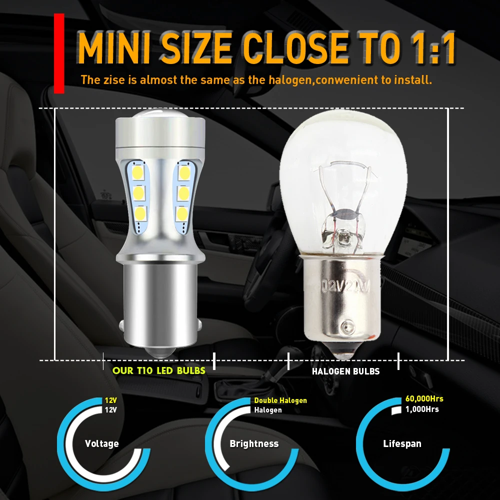P21W Led Canbus BA15S 1156 тормозные фонари заднего хода интерьер резервного копирования Drl