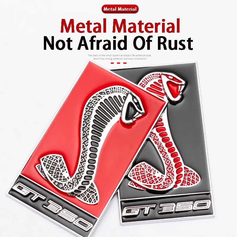 Металлические 3D стикеры в виде кобры автомобильные наклейки значки эмблема