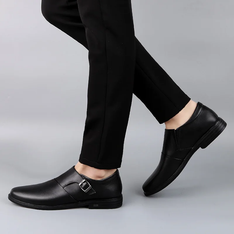 

2020 Men's Genuine Leather Formal Shoes British style Oxfords Business Elegant Shoes Work Dress Shoes