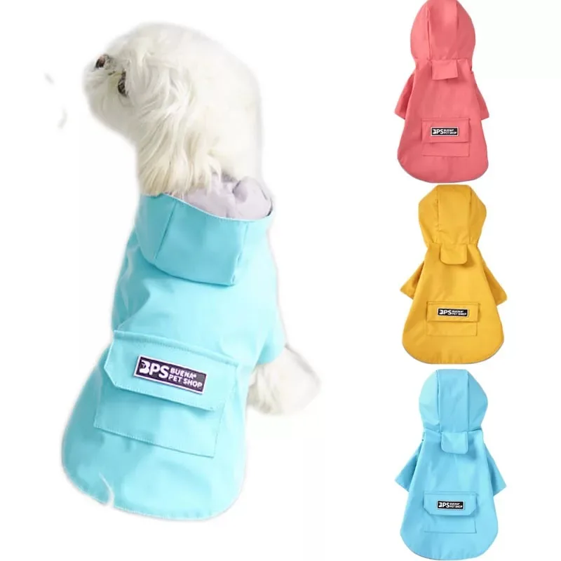 

Chihuahua Clothes Dog Raincoat Hooded Reflective Lightweight Rain Jacket Poncho Clothing For Small Large Dogs Waterproof Blocker
