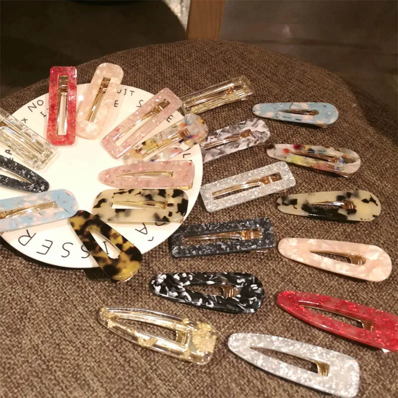 

Q Retro Marble Girls Women Supplies Korean Hair Accessories Duckbill Alligator Clips Hairpin Bangs Clip Headwear Head Jewelry