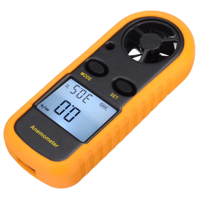 Цифровой анемометр с ЖК дисплеем термометр измеритель скорости воздуха датчик