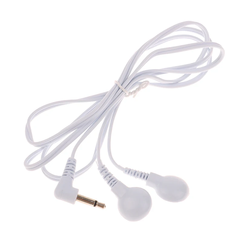 

1PC Electrode Lead Wires Jack Dc Head 3.5Mm Snap Replacement Tens Unit Cables 2-way For Ten Massager Connection Cable Massage