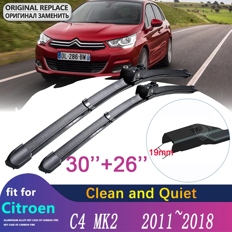 

Щетки стеклоочистителя автомобиля для Citroen C4 MK2 C4L 2011 ~ 2018 Щетки для переднего ветрового стекла Автомобильные аксессуары Товары 2012 2013 2014 2015 2016 2017
