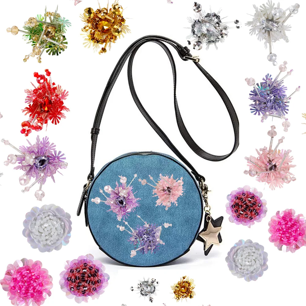 5 шт. нашивки ручной работы с блестками и бусинами|Заплатки| |