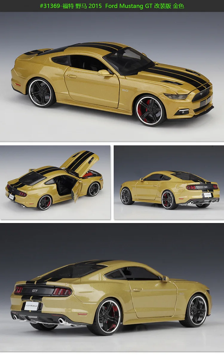 MAISTO 1/24 масштабная модель автомобиля игрушки Ford Mustang GT автомобиль из литого металла модель игрушка для коллекции, подарок, дети