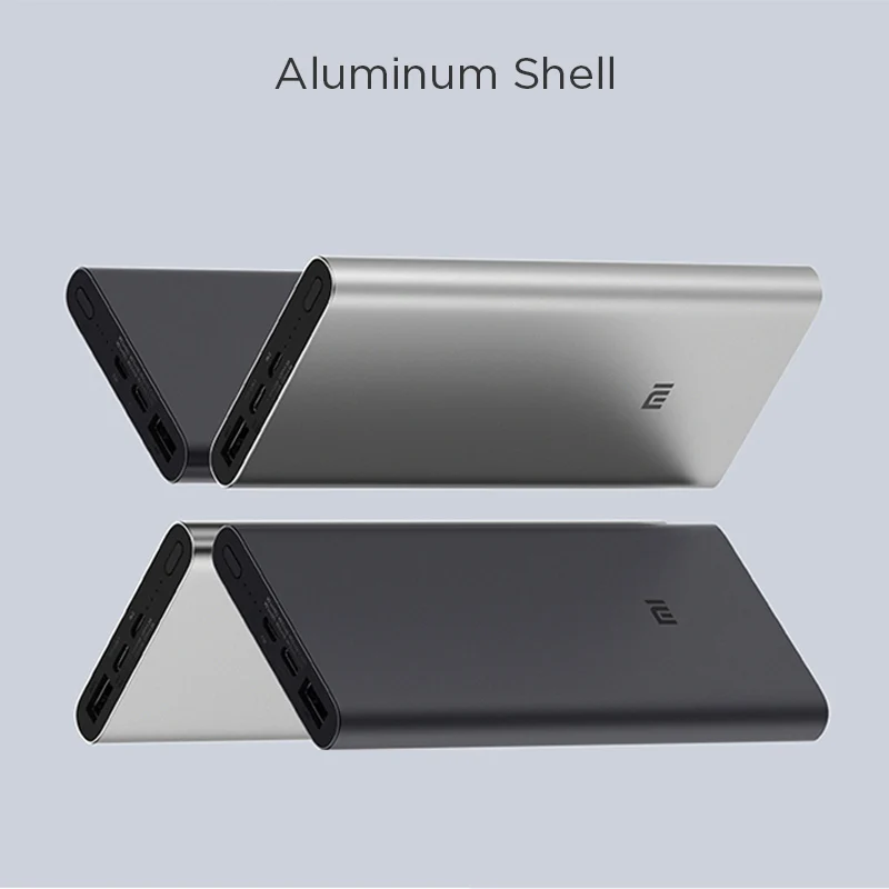 Новый Xiao mi power Bank 3 10000 мАч PLM12ZM usb type C QC3.0 Быстрая зарядка Siao bank 18 Вт двустороннее