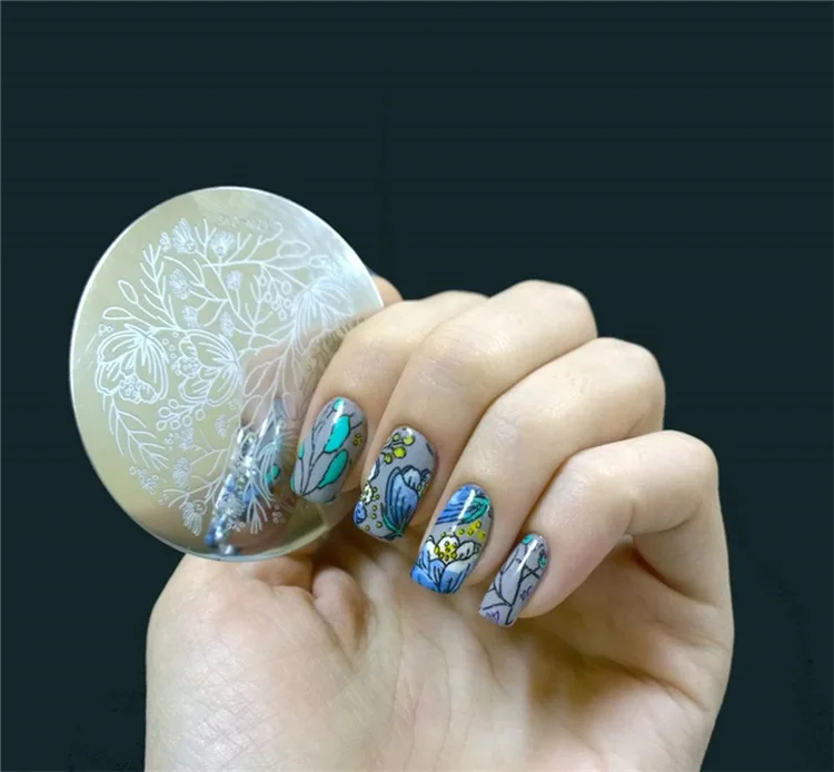 1 шт. стемпер для дизайна ногтей из нержавеющей стали круглая форма