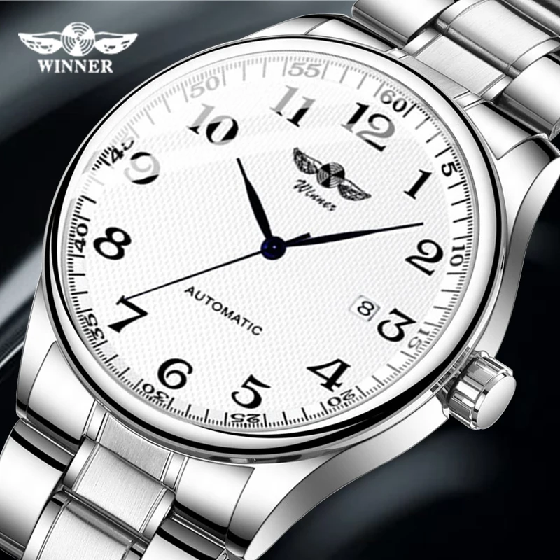 Часы наручные WINNER Мужские автоматические Классические деловые механические с