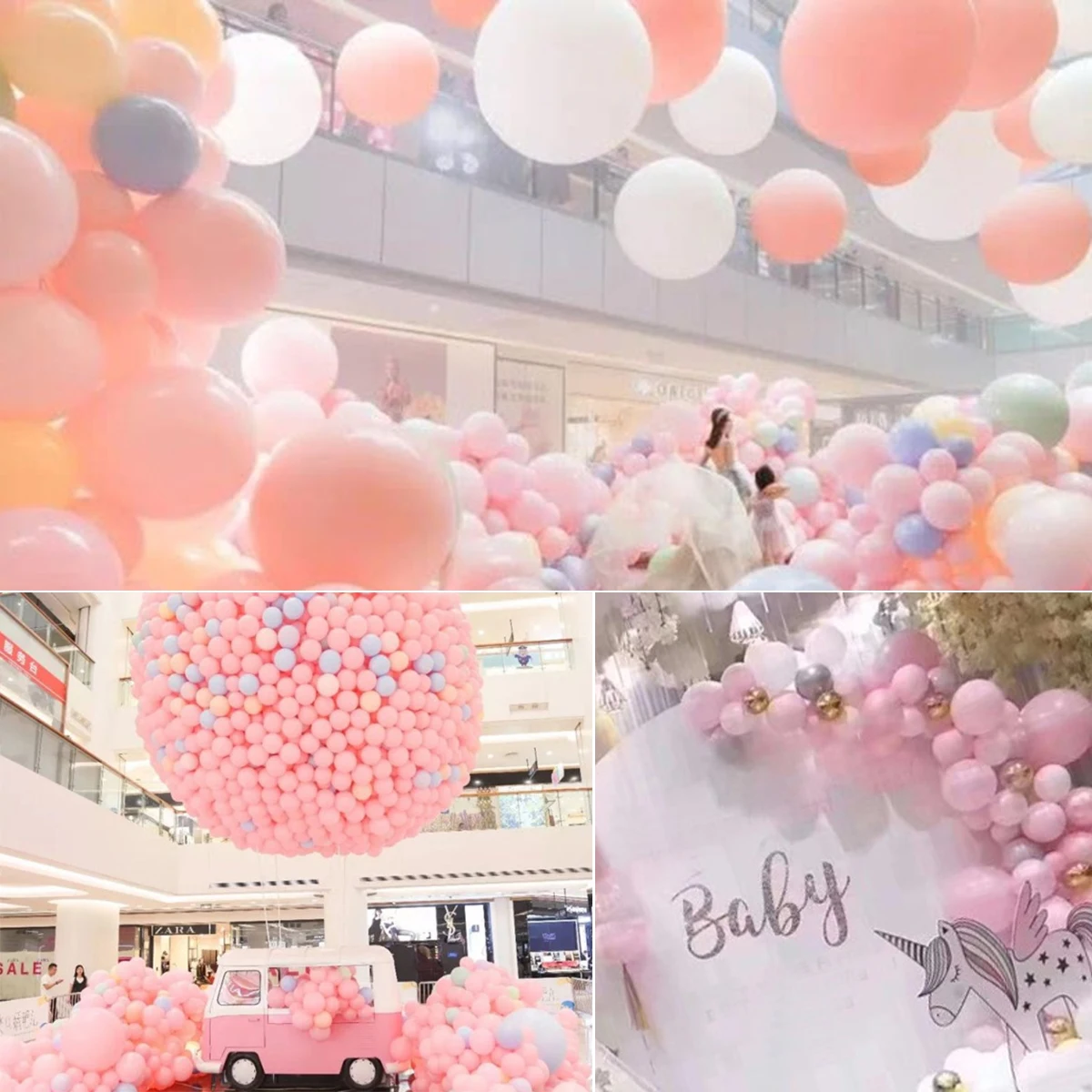 100 шт 10 дюймовый смешанный круглый шар Макарон конфеты цветной латексный День