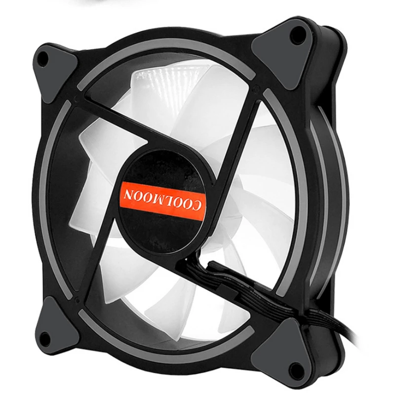 1pc Coolmoon RGB CPU Cooling PC Fans 120mm Adjustable Multilayer Backlit 12V 6pin Fan Cooler for | Компьютеры и офис