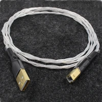 hi end 5nocc silver plated usb audio cable gold plated usb connector a a a b plug for data cable dac dvd amplifier