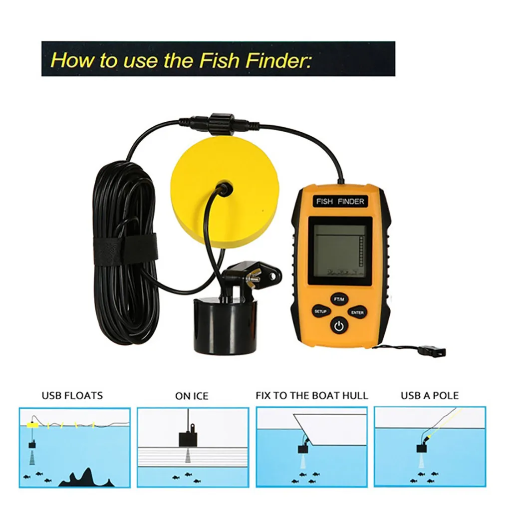 Freshwate-r Fish Finde-r электрическая лодка глубина рыбалки беспроводной локатор Tracke-r |