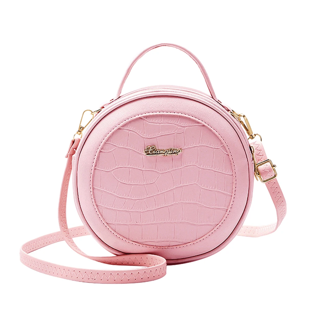 Популярная простая Женская Повседневная сумка женская маленькая круглая через