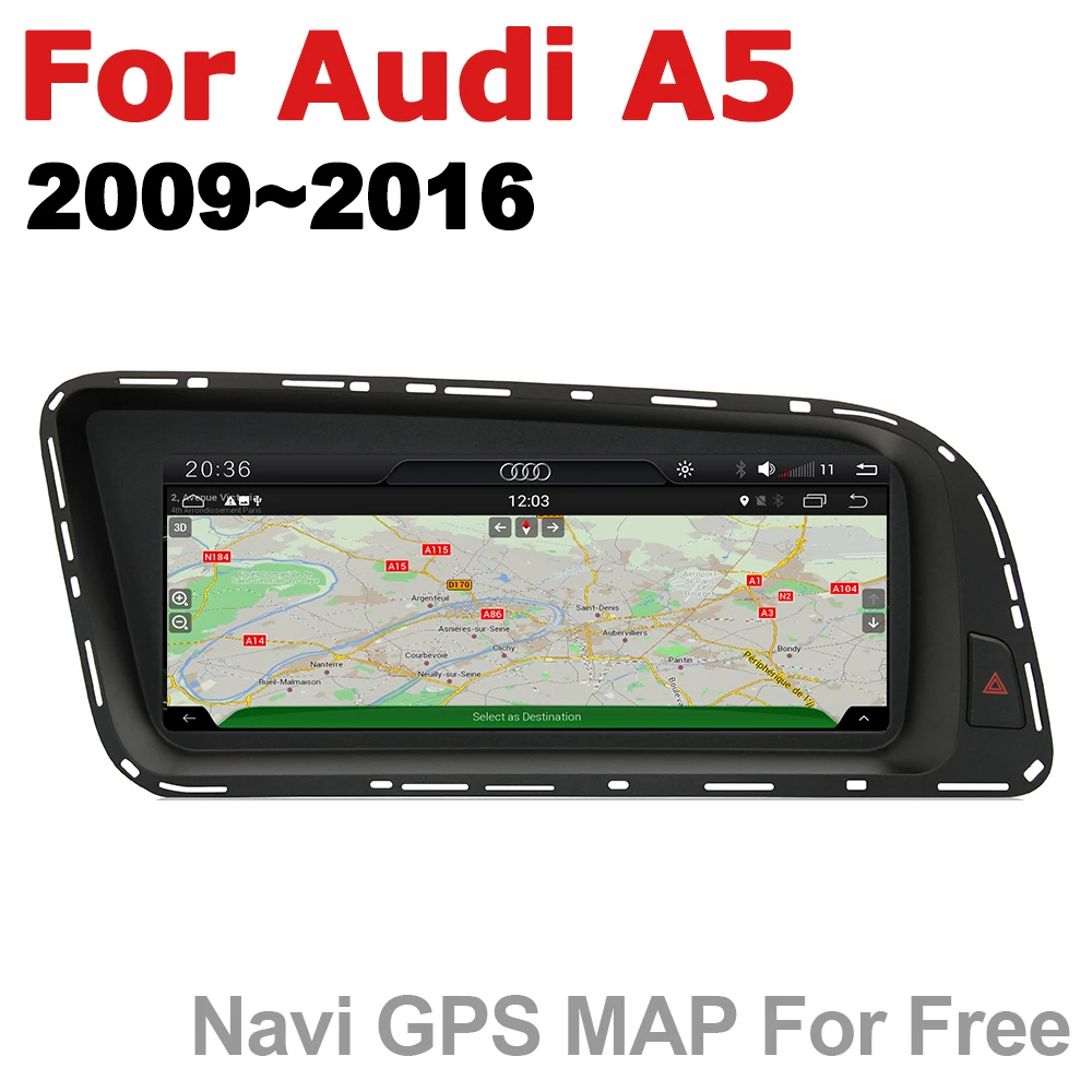 Автомагнитола 2 din GPS Android навигация для Audi A5 8T 8F 2009 ~ 2016 AUX стерео мультимедийный