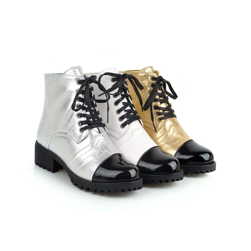 Женские ботинки больших размеров 9 10 12 женская обувь женские с круглым носком и