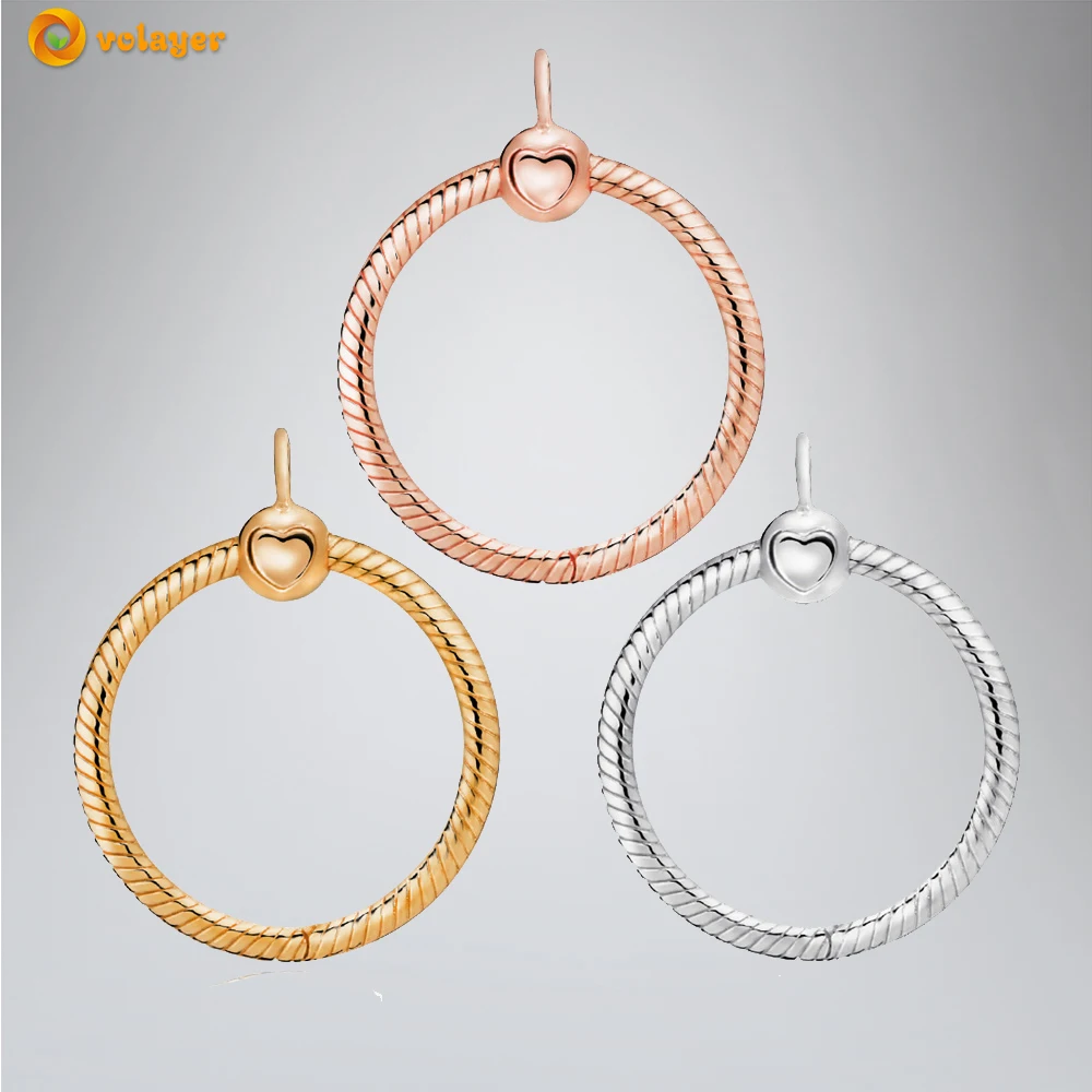 

Volayer 925 Sterling Silver Pendant O Pendant fit Original Pandora Necklaces Women DIY Charm Jewelry Making Birthday Gift