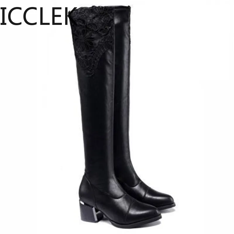 

Women Long Boots Over the knee Ladies Luxury Fashion Autumn Winter Shoes Platform Fashion Woman Footwear Slip On 2021 New