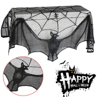 halloween curtain black lace spider web bat curtain halloween curtain decoration