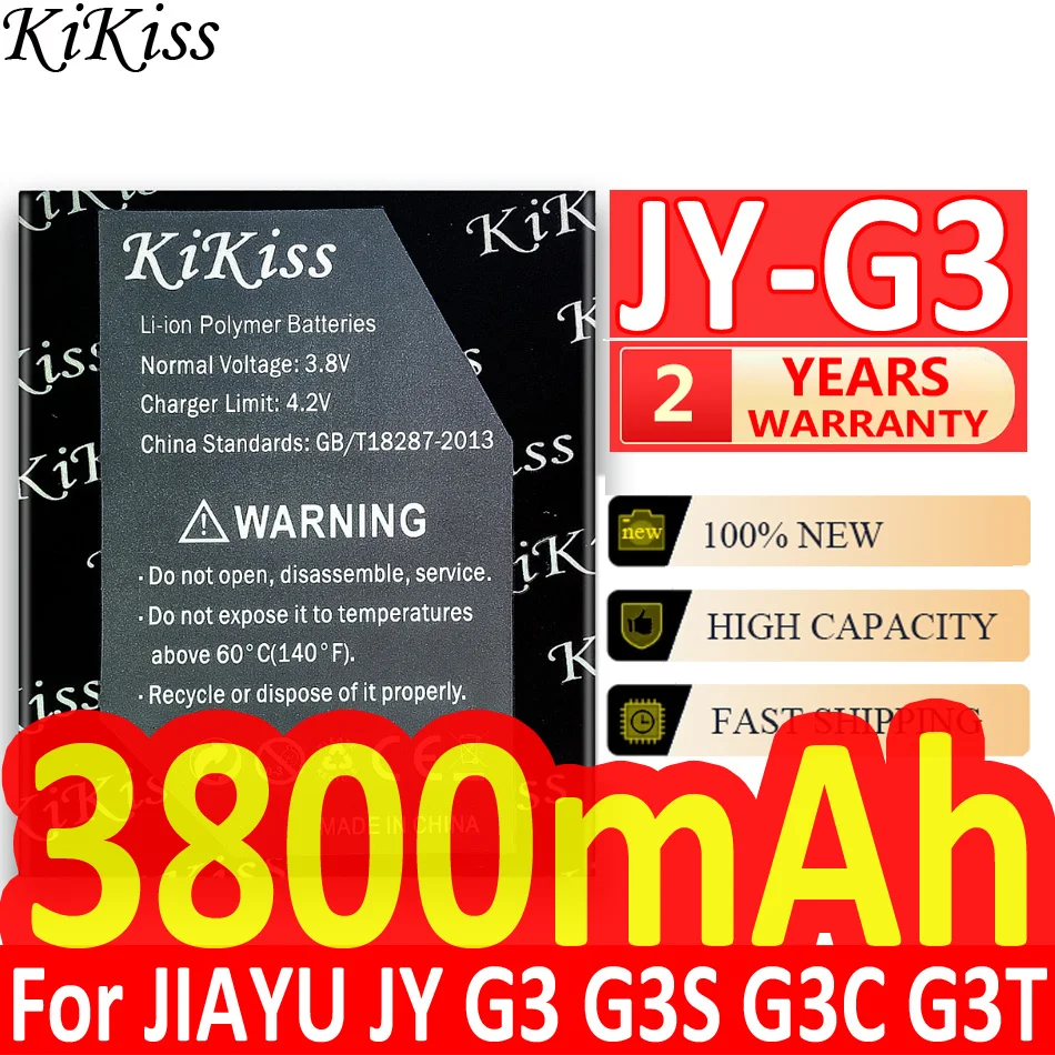 

3800mAh 100% New High Quality Battery JY-G3 For JIAYU G3 G3S G3C G3T Mobile Cell Phone Batteries