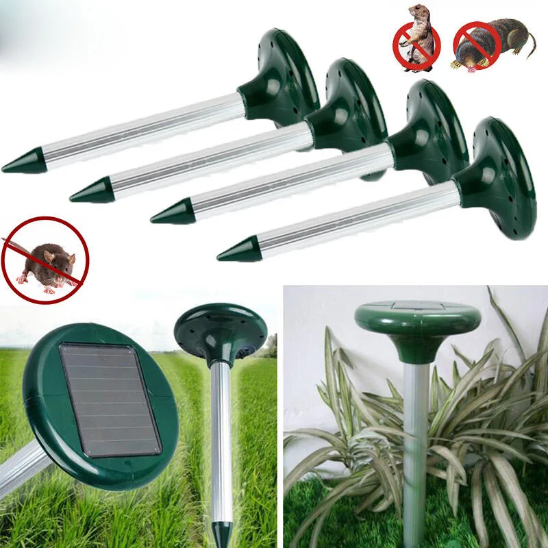 

2 PCS Repellent Taupe Solar Repellent Ultrasonic Repellent Snake Waterproof Anti Mole Repel Mole Rats Mouse Snake