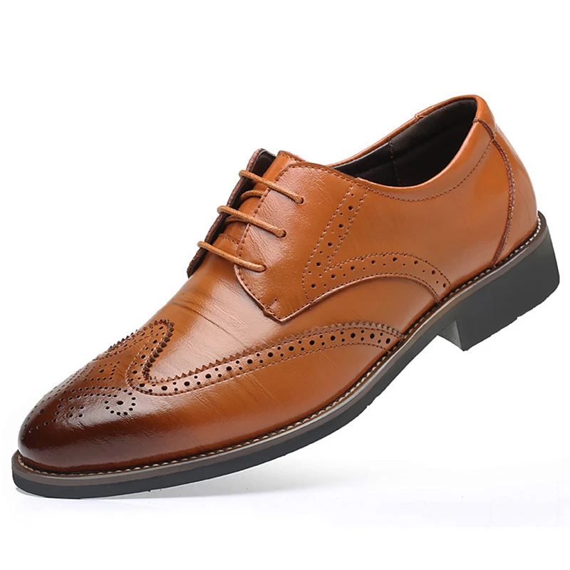 

2021 New Men Dress Shoes High Quality Leather Formal Shoes Men Big Size 38-48 Oxford Shoes For Men Fashion Office Shoes Men
