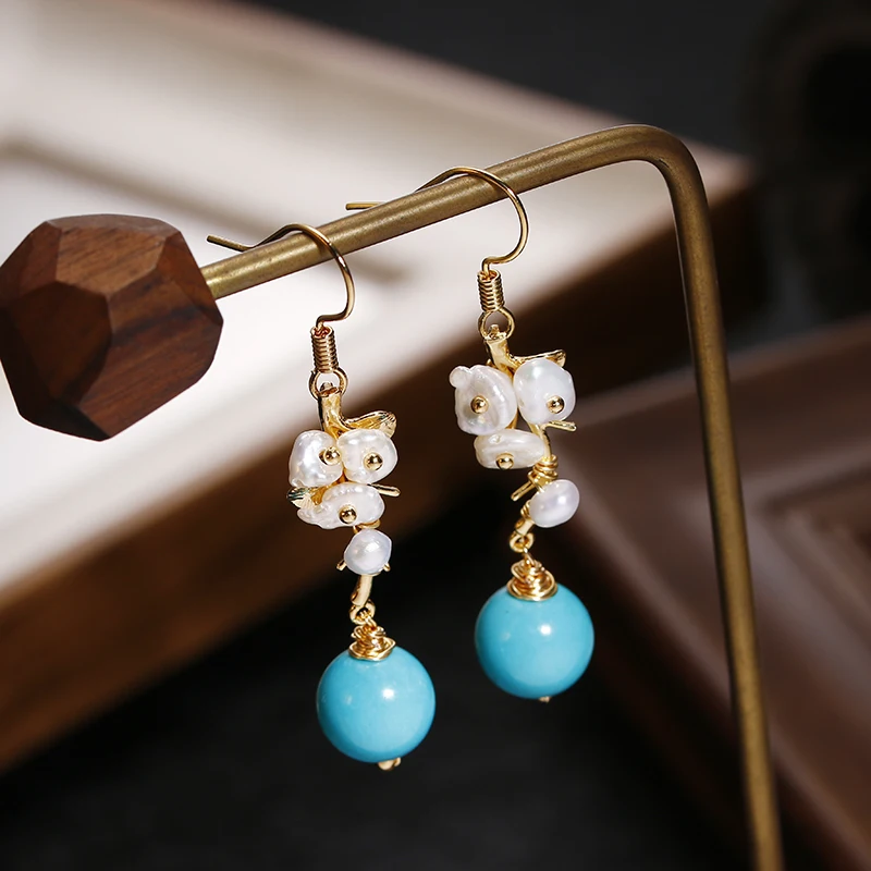 Ручной работы 14K покрыто золотом в стиле барокко из натурального пресновдного