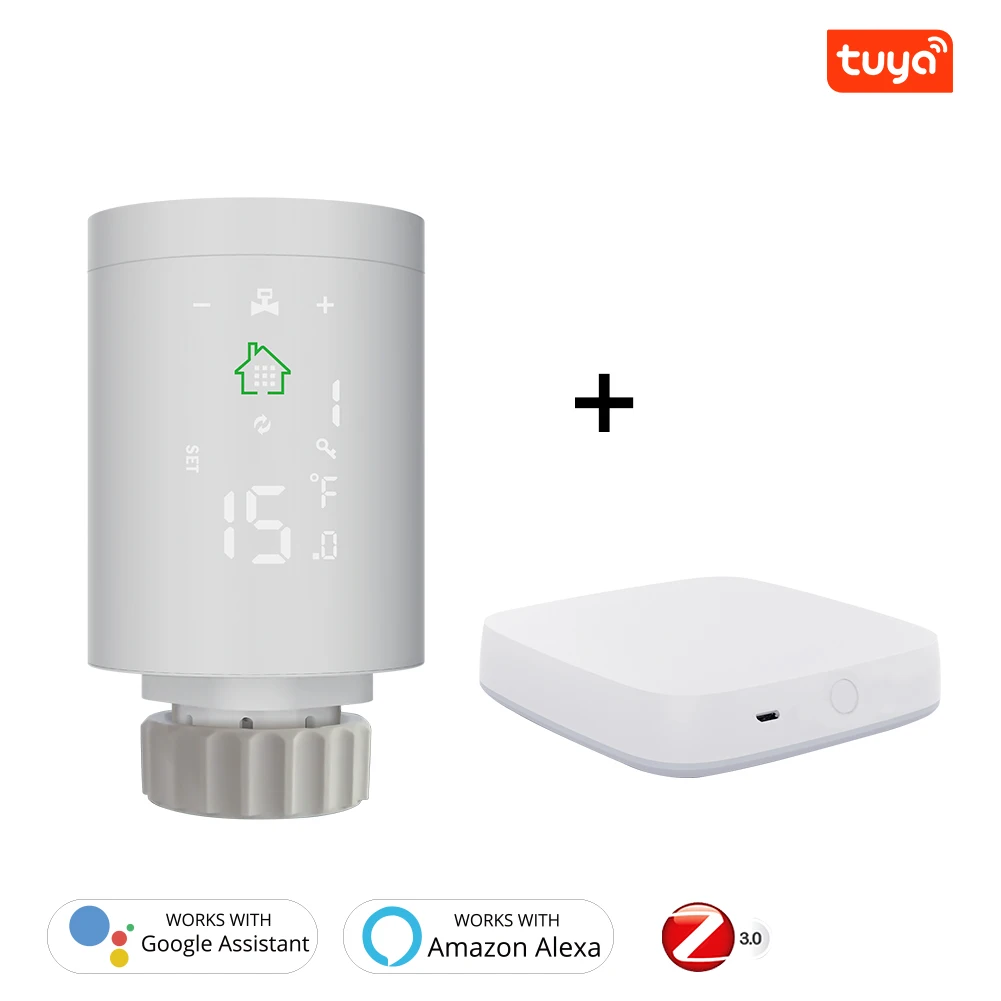 Термостат для комнатного отопления TRV с Tuya ZigBee 3 0 шлюз умный дом мини клапан