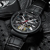 top luxury brand new crown piano man watches automatic mechanical watch hollow out fashion domineering big dial watch belt