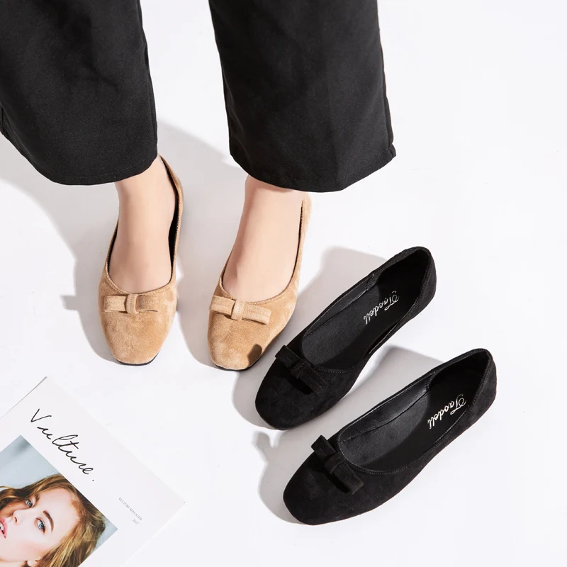 Элегантная простая Стильная однотонная удобная модная женская обувь на плоской