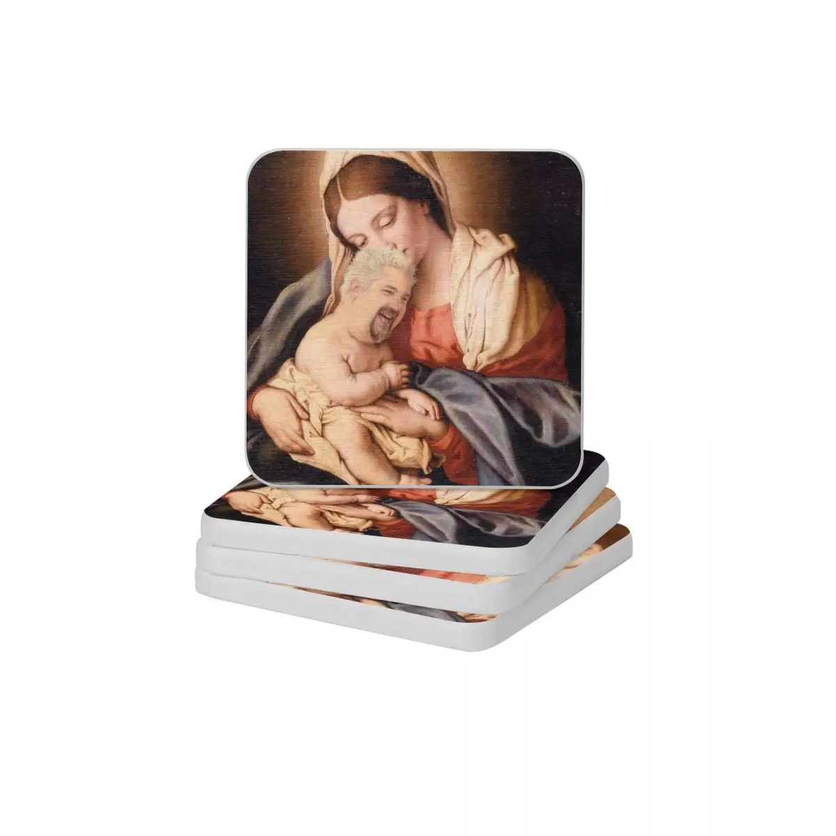 

Квадратная круглая подставка с изображением малыша Иисуса диатомита Поглощение воды Коврик для мыла и зубной щетки Диаметр 10 см