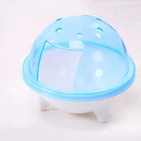 plastic ufo shape hamster bathtub bathroom washroom hamster rat mouse toilet sauna toilet bathtub easy to clean pet supplies