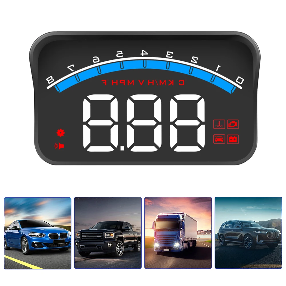 

3.5 Inch HUD OBD2 Driving Data RPM Water Temperature Windscreen Projector Digital Car Speedometer Head Up Display Smart Gadgets