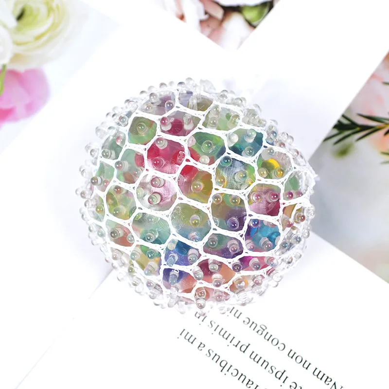 

6.5cm Vent Balls with Bead Grape Ball Relieve Pressure Hand Fidget Toy Stress Squeeze Decompression Adult Children Birthday Gift