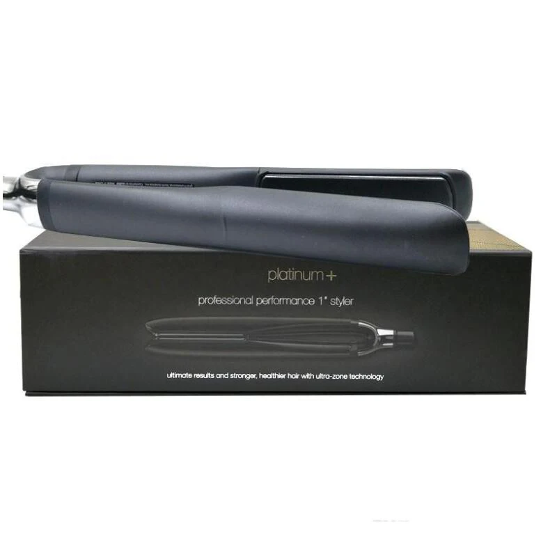 

PLATINUM Plus + Hair Straighteners Professional Styler Flat Hair Iron Straightener Hair Styling tool Black/White 110V-240V