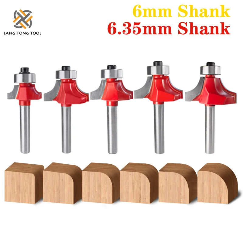 

LANG TONG TOOL 5 шт. угловая круглая сверкающая фреза с подшипником очистка фреза для дерева деревообрабатывающий инструмент LT012