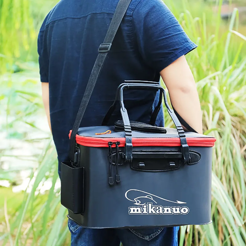 

2021 hot Foldable Fishing Bucket EVA Material Fishing Special Live Fish Tank Thicken Wear-resistant Easy To Clean Fishing Bucket