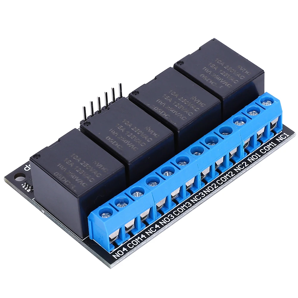 

4-Channel Relay Module Bistable Self-Locking Relay Module Button MCU Low-Level Control Switch Module 5V Accuracy