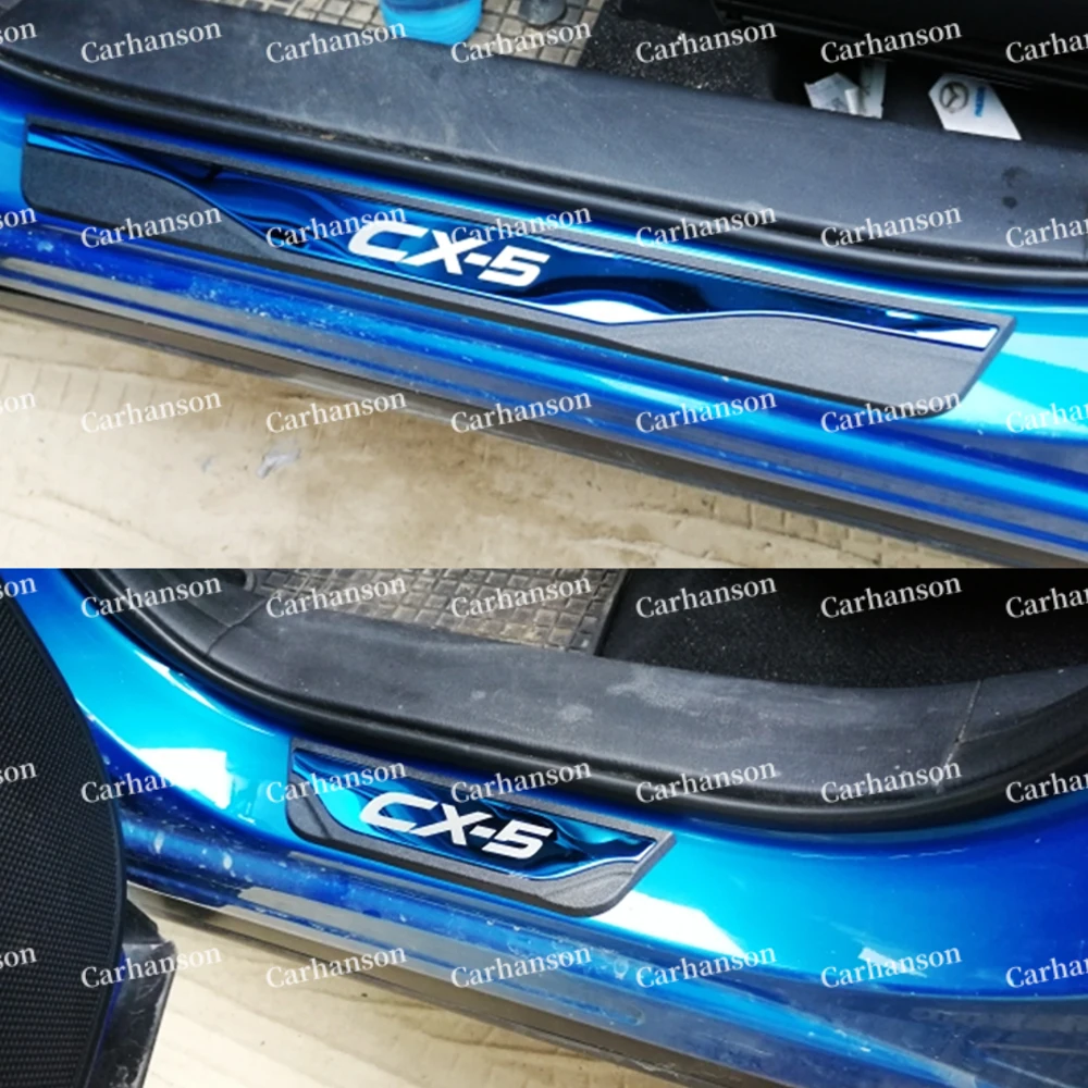 Авто Stying Аксессуары для Mazda CX5 порога Накладка протектор порог гвардии отделка